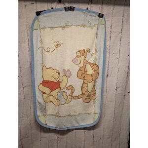 VTG Winnie the Pooh‎ Baby Crib Blanket Plush Velour Tigger Disney 28x44